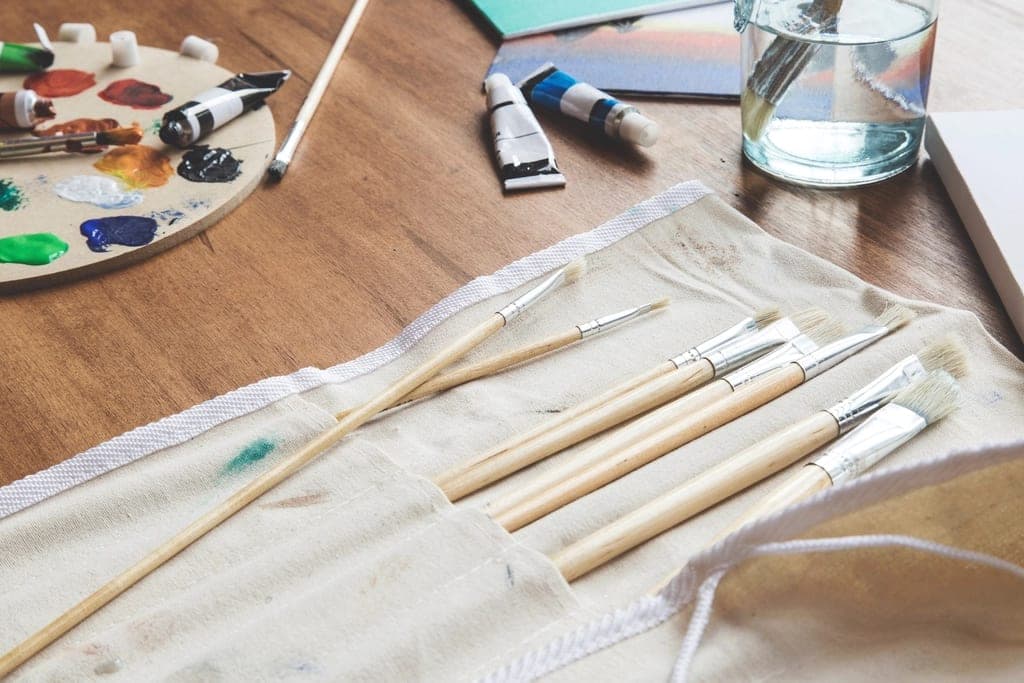 A set of artist's brushes