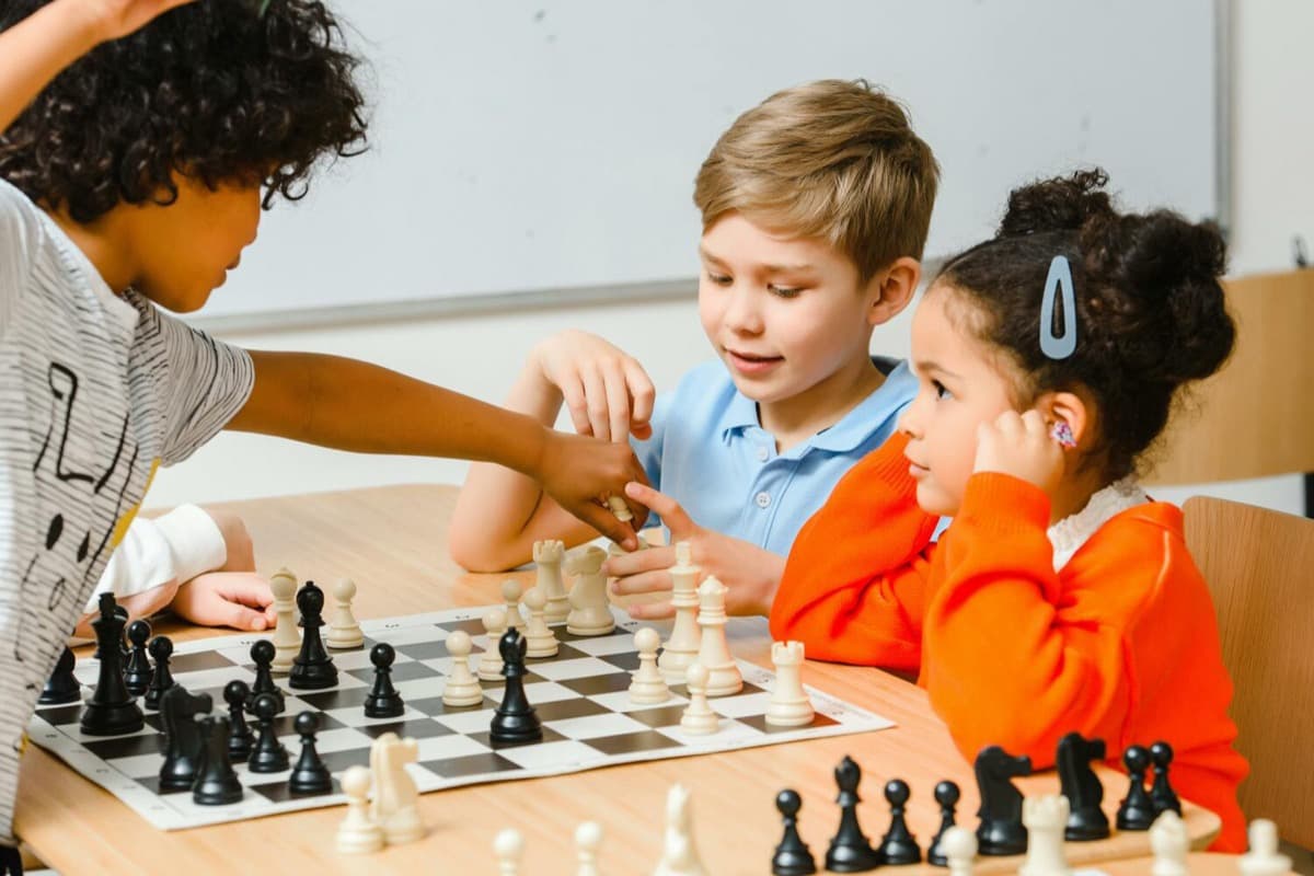 Children playing chess